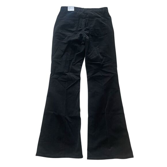 New MNG Black Corduroy High Rise Flare Leg Long Pants Women’s Size 8 EUR 40 Tall - Picture 4 of 5